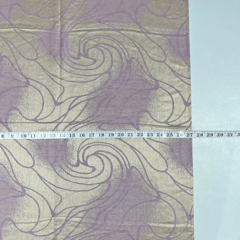 Womens Y2K 100% Cashmere Shawl Lavender Fairy Grunge Gold Jacquard Fringe Scarf